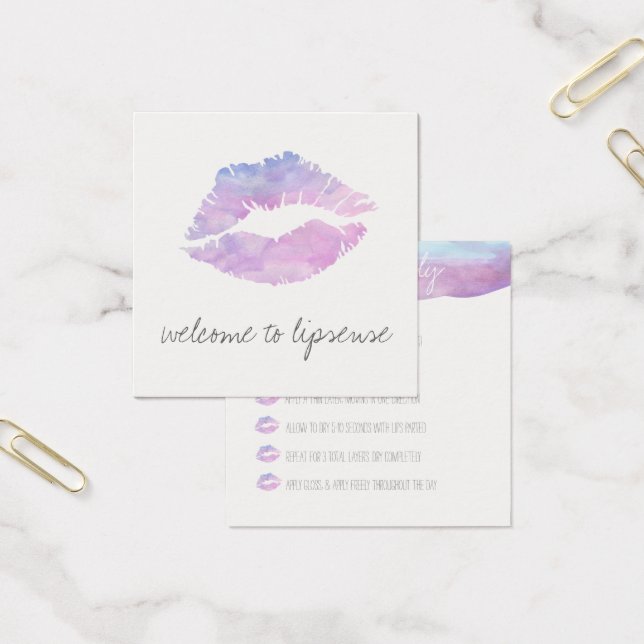 Lilac Watercolor Anwendungskarten (Büro)