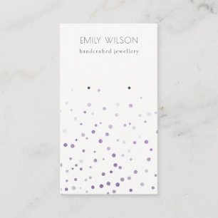 Lilac Watercolor Confetti Stud Earring Display Visitenkarte