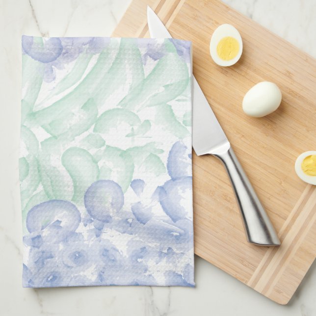 Lilac Watercolor Design Geschirrtuch (Viertel Falte)