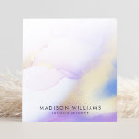 Lilac Watercolor Gold Abstrakter Personalisierter  Notizblock<br><div class="desc">Dieses abstrakte lila Aquarellfarbe und das goldene Farbenspiel der Imitate mit Ihrem individuelle Name machen diese Optik leicht zu einem ganz besonderen Erlebnis.</div>