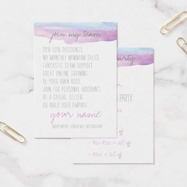 Lilac Watercolor Join/Party-Karten (Büro)