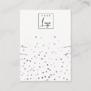 Lilac Waterolor Confetti Logo Erring Necklace Visitenkarte