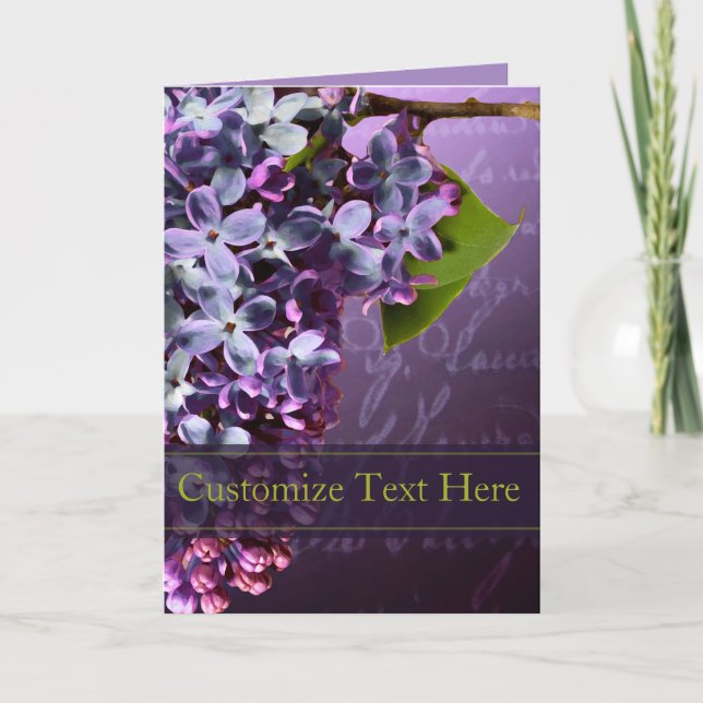 Lilac Wedding and Event Announcement Card Ankündigung (Vorderseite)