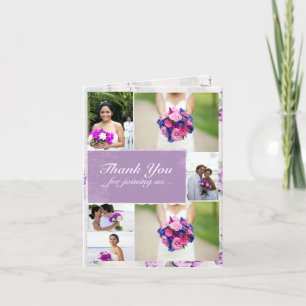 Lilac Wedding Thank You Custom Fotos Note Card Dankeskarte