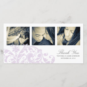 LILAC & WHITE FLOURISH   CARTE DE REMERCIEMENTS ma