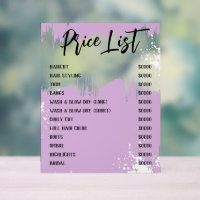 Lilac White Paint Spatter Chic Salon Tarifs