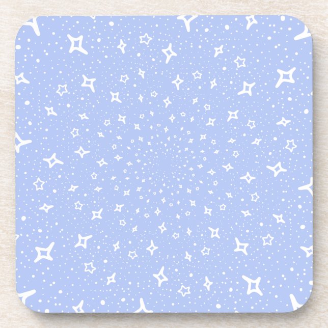 Lilac white stars kosmos Universum Astronomie lila Getränkeuntersetzer (Vorderseite)