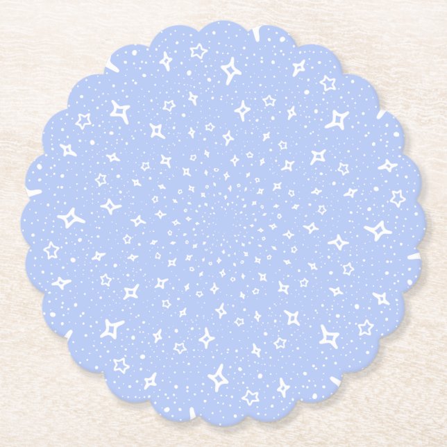 Lilac white stars kosmos Universum Astronomie lila Untersetzer (Vorderseite)