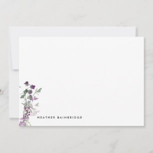 Lilac Wild Blume Personalisiert Mitteilungskarte