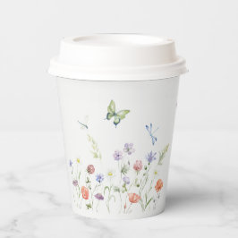 Lilac Wildblume Butterfly Baby Duschkabine Party Pappbecher