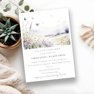 Lilac Wildblume Butterfly Fields Paare Dusche Einladung