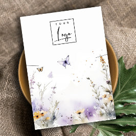 Lilac Wildblume Butterfly Necklace Logo Display Visitenkarte