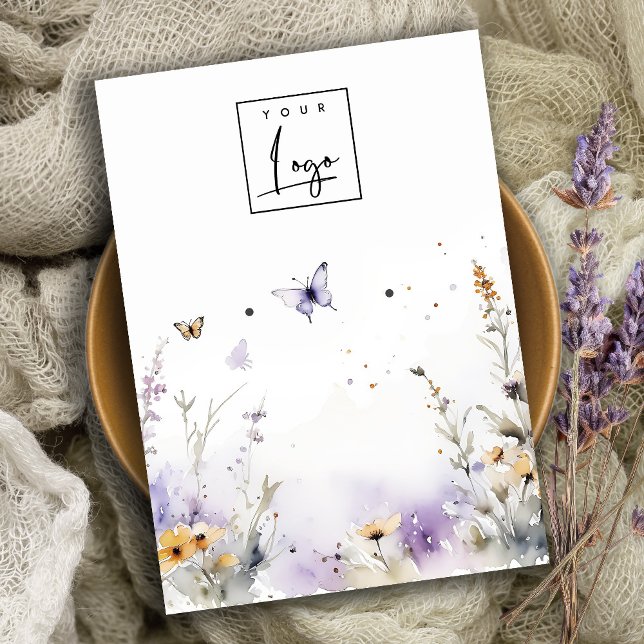 Lilac Wildblume Butterfly Oring Logo-Display Visitenkarte (Von Creator hochgeladen)