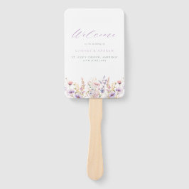 Lilac Wildblumen Hochzeitsprogramm Fächer