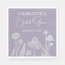 Lilac Wildblumen Sketched Floral Brautparty