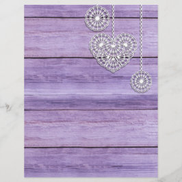 Lilac Wood und White Lace Scrapbook Paper