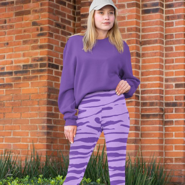 Lilac Zebra Wild Animal Pattern Leggings (Von Creator hochgeladen)