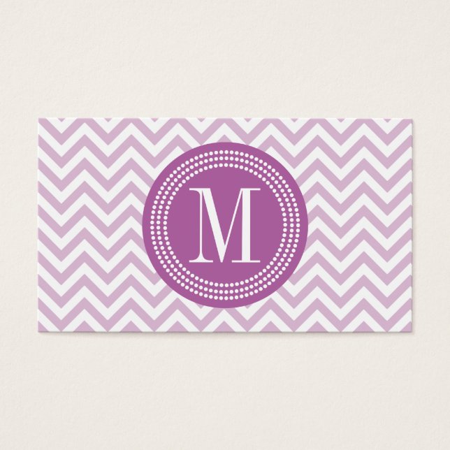 Lilac Zickzack Zigzag Personalisiert Monogram (Vorderseite)