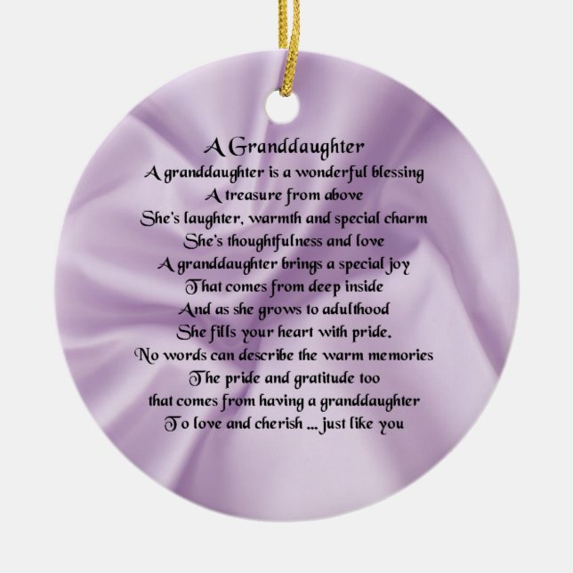    lilacGrandtochter Gedicht Keramikornament (Vorne)