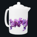 Lilacs<br><div class="desc">Ölgemalte Lilien umkreisen die Teekanne, </div>