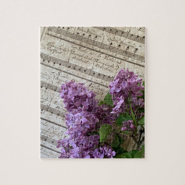 Lilacs auf alten Noten (Vertikal)