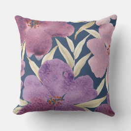 Lilacs auf Aquarellen Kissen