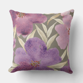 Lilacs auf Aquarellen Kissen