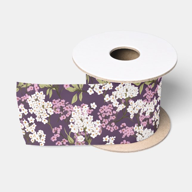 Lilacs auf Lila Satinband (Spule)