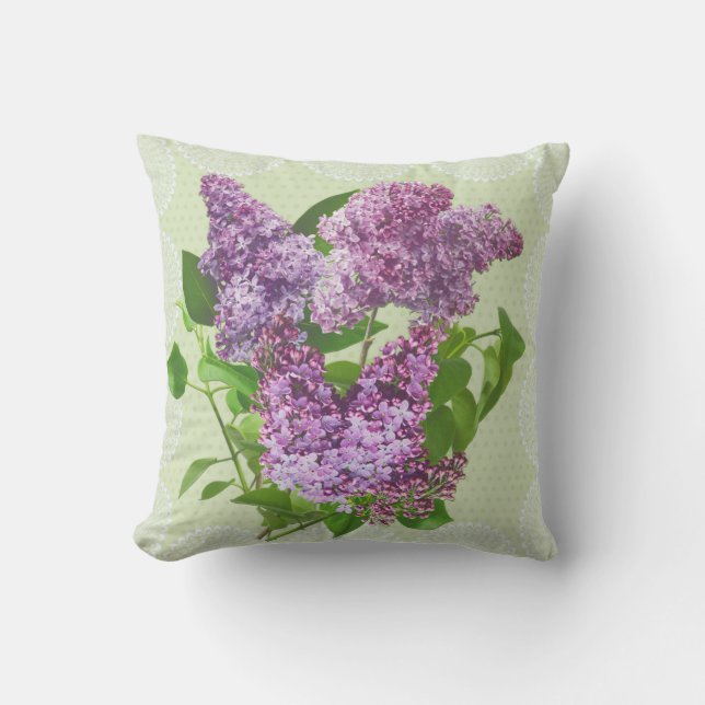 Lilacs coussin à fleurs (Recto)