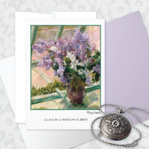 Lilacs dans la fenêtre Mary Cassatt carte blanche