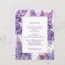 Lilacs Frame Spring Summer Wedding Details Begleitkarte