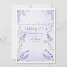 Lilacs Hochzeit Einladung