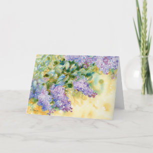 Lilacs III Blank Notecard Dankeskarte