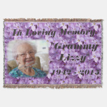 Lilacs in Love Memory Memorial Blanket Throw