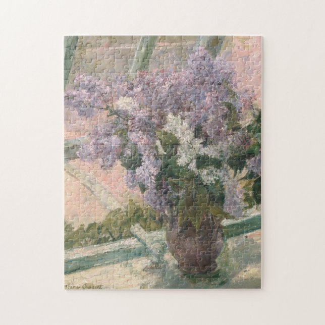 Lilacs in Window von Mary Cassatt American Painter (Vertikal)
