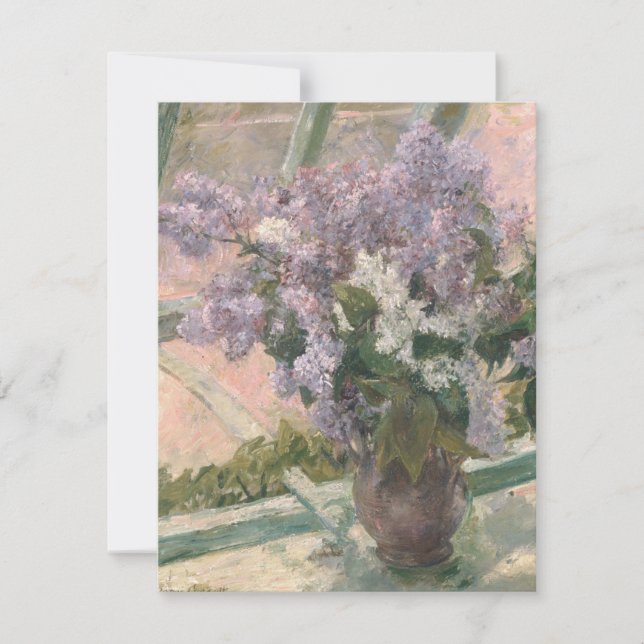 Lilacs in Window von Mary Cassatt American Painter Karte (Vorderseite)