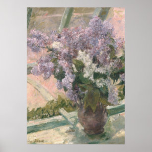 Lilacs in Window von Mary Cassatt American Painter Poster