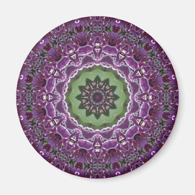 Lilacs Kaleidoscope Magnet (Vorne)