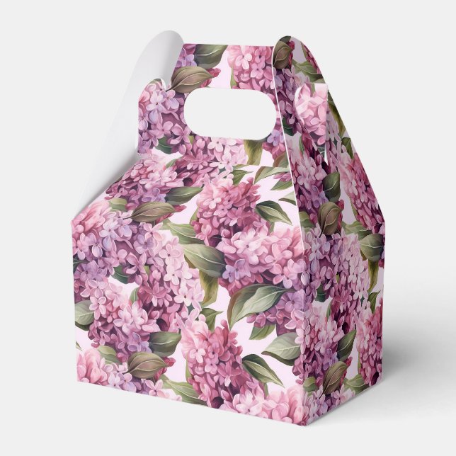 Lilacs Print Party Leckerei Box Geschenkschachtel (Vorderseite)