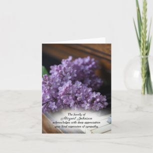 Lilacs sur vieux piano pour le Merci de la sympath