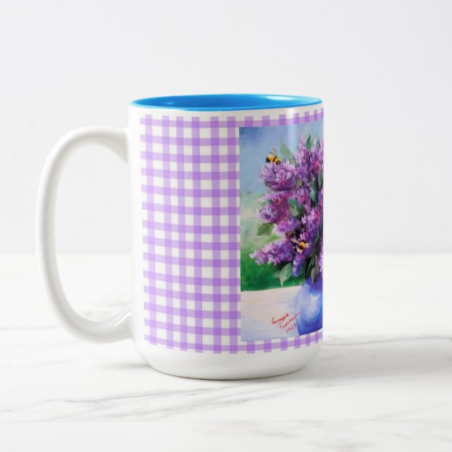 Lilacs und Bienen Tasse & Cups (Links)