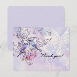 Lilacs und Bluebirds Dankeskarte
