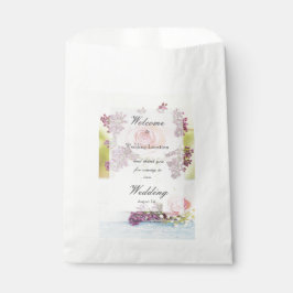 Lilacs und Rose Vintage Wedding bearbeitbar Geschenktütchen