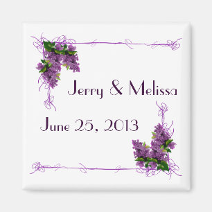 Lilacs Wedding Favor Magnet
