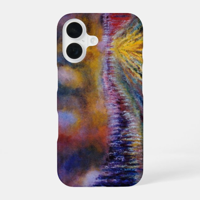 Lilaer Pfad iPhone 16 Hülle (Rückseite)