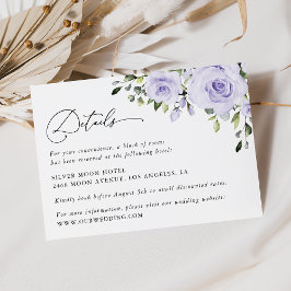 Lilafarben, Lilac-Blume, Angaben zur Hochzeit Begleitkarte