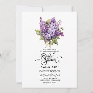 Lilas Rustique   Invitation de Baby Shower de Mari