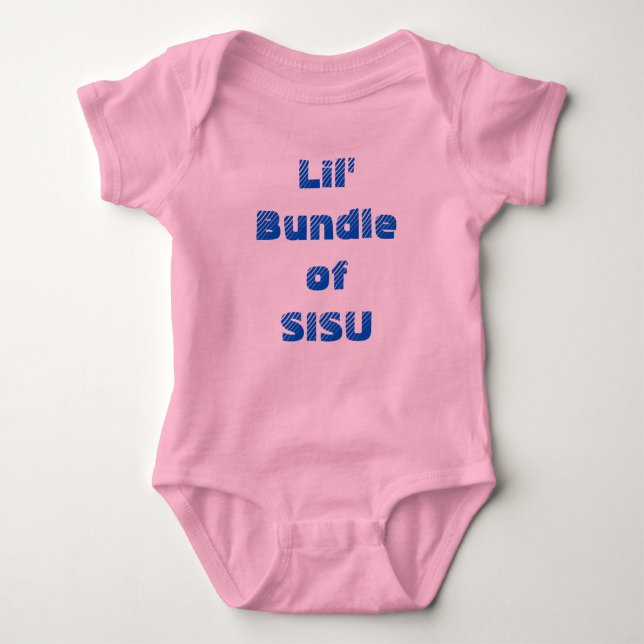 Lil'Bundle of SISU Baby One-Piece (Pink) Strampler (Vorderseite)