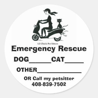 LILCHICK_LOGO 2, Emergency Rescue,.. - Individuell Runder Aufkleber