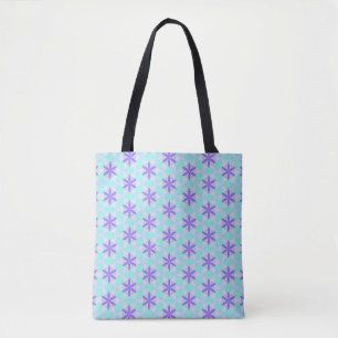Lilette Blumen mit Aquamarine und rosa Petalen Tasche
